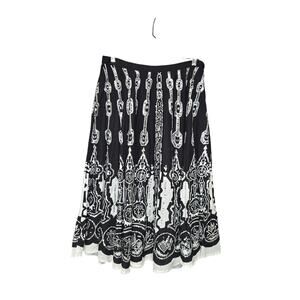 Sweet By Miss Me Skirt S Midi Full Flare Sequin Faces Gothic Gypsy Bling Artsy